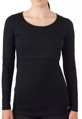 Modern Eternity Nursing Top Long Sleeves Round Neck Maternity Size S NWOT